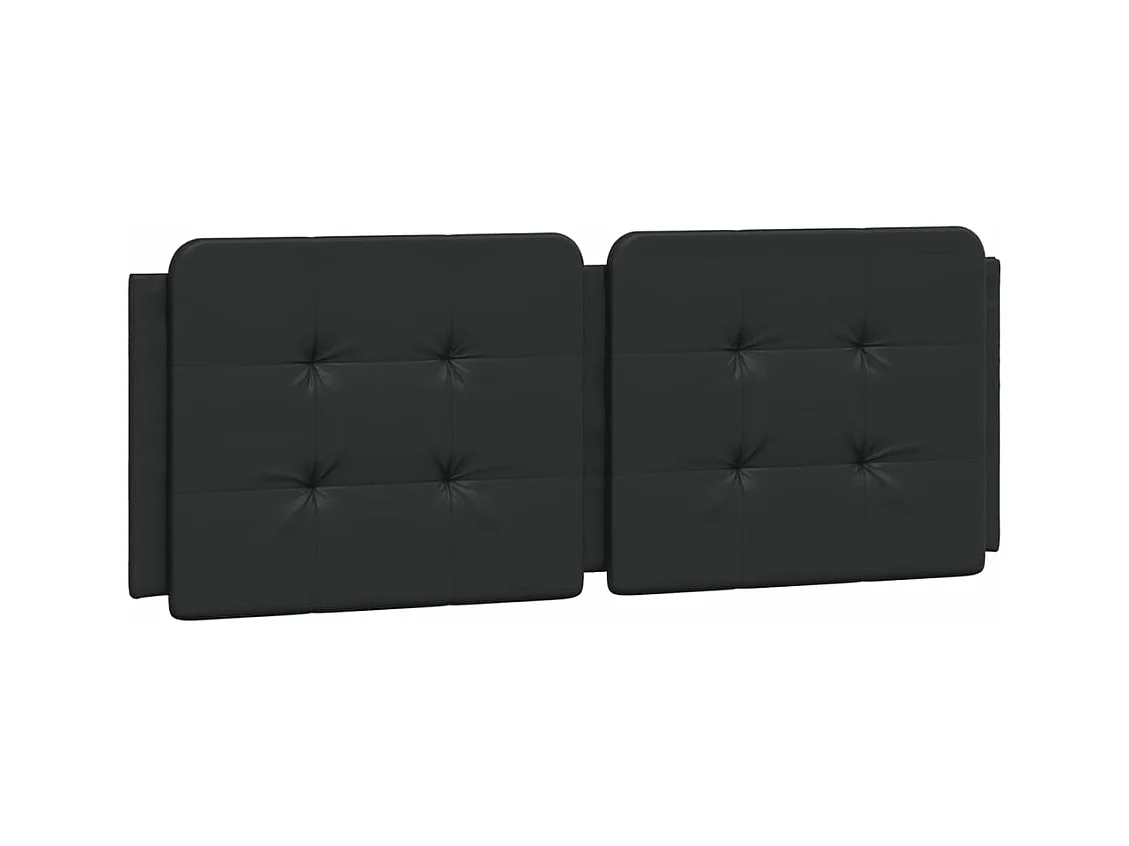 Lit avec matelas noir 140x190 cm similicuir