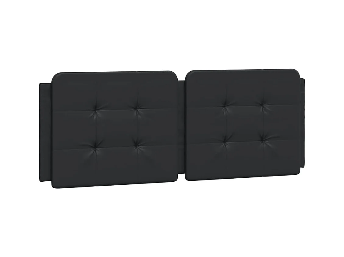 Lit avec matelas noir 140x190 cm similicuir