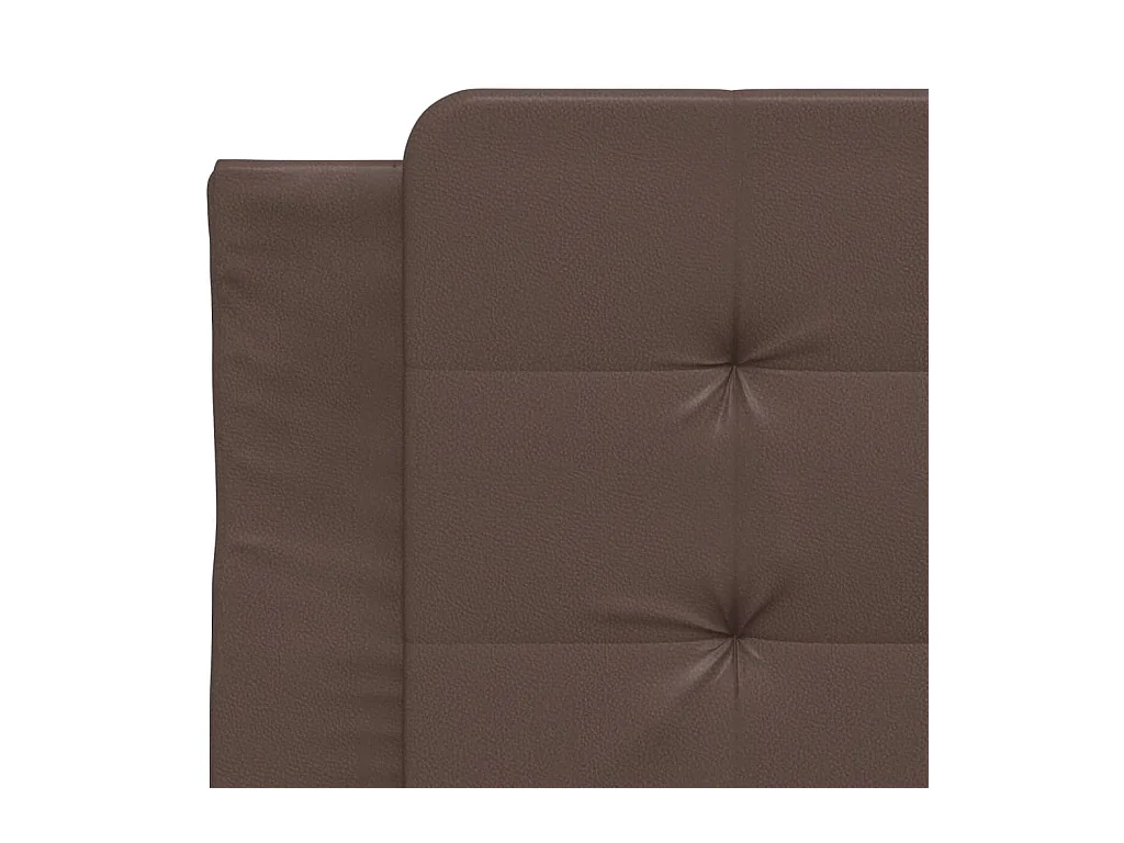 Letto con Materasso Marrone 90x190 cm in Similpelle