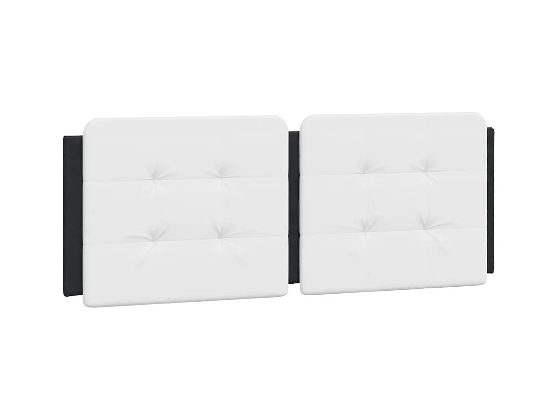 Lit avec matelas noir et blanc 140x200 cm similicuir