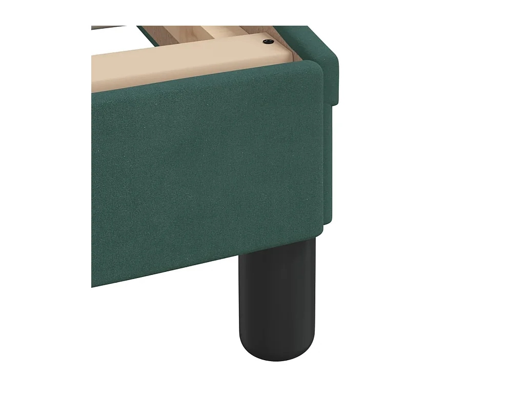 Lit avec matelas vert foncé 90x190 cm velours