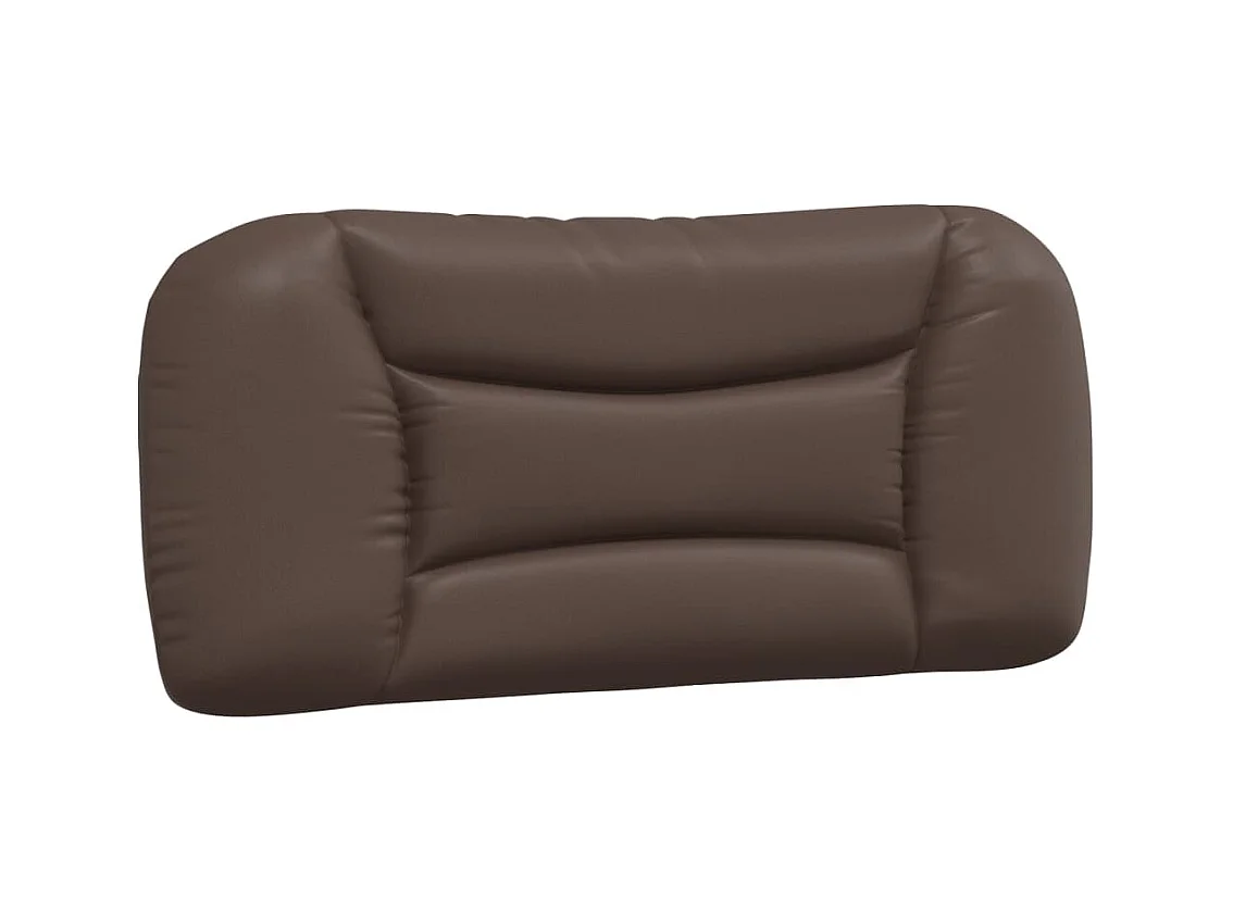 Cama con colchón cuero sintético marrón 90x200 cm