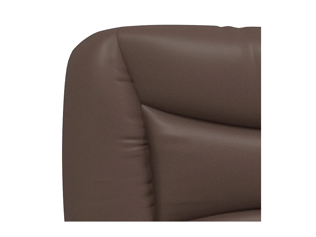 Lit avec matelas marron 90x200 cm similicuir