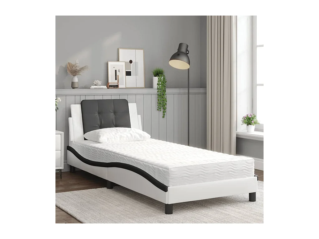 Bed met matras fluweel donkergrijs 120x200 cm