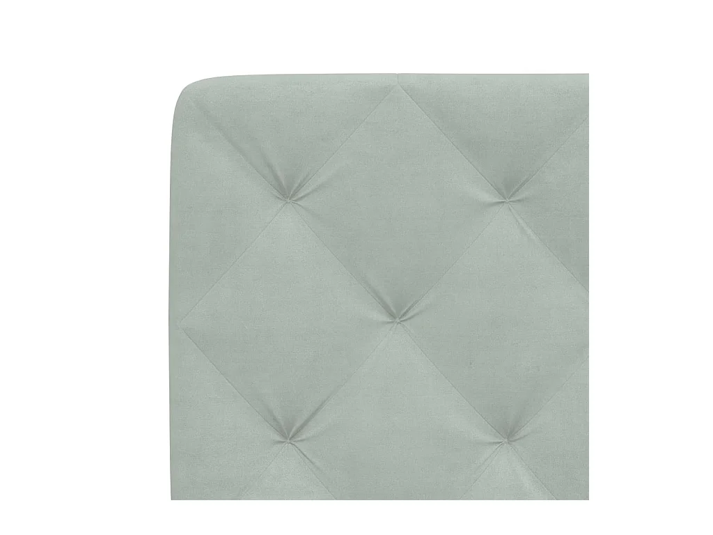 Lit avec matelas gris clair 140x200 cm velours