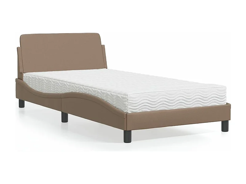 Letto con Materasso Cappuccino 100x200cm Similpelle