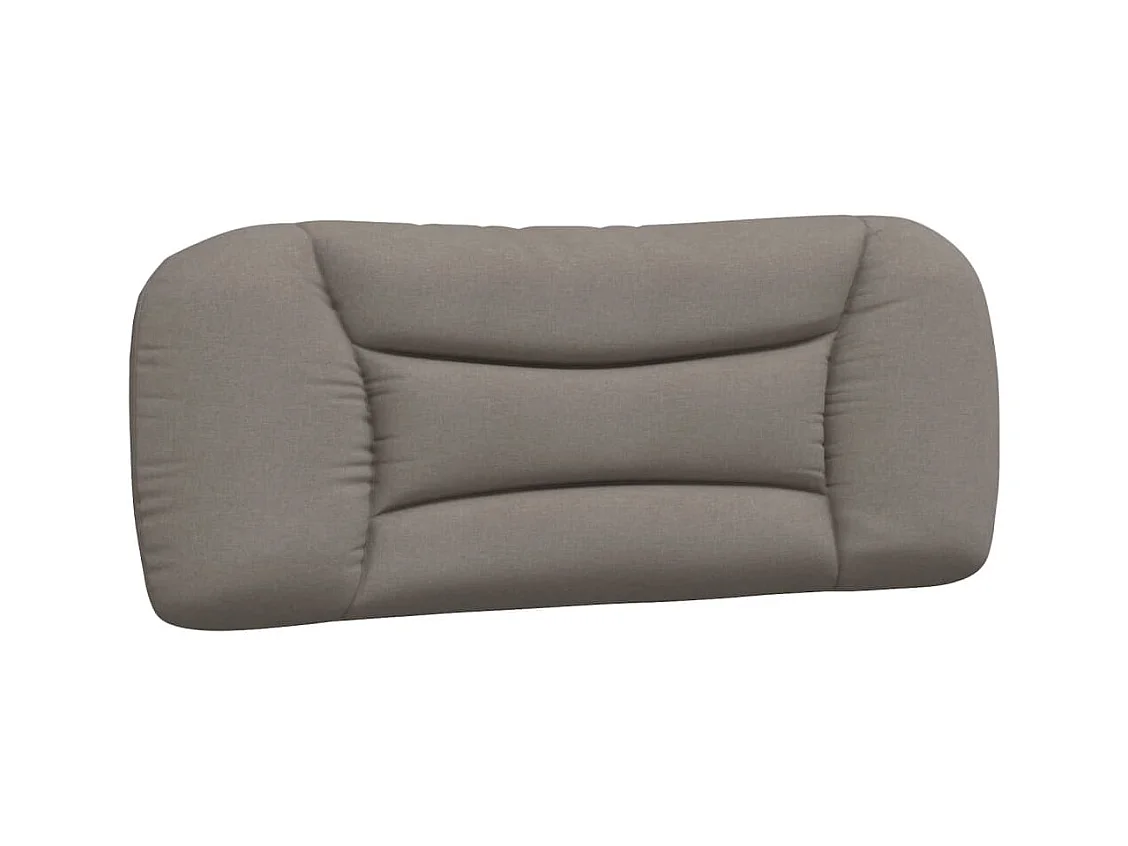 Cama con colchón tela gris taupe 100x200 cm