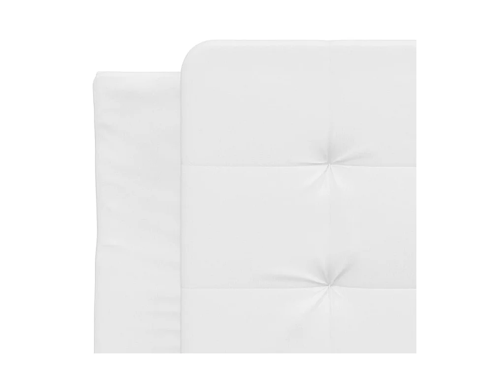 Lit avec matelas blanc 100x200 cm similicuir