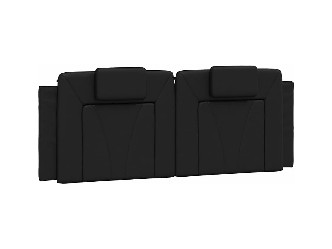 Lit avec matelas noir 140x190 cm similicuir