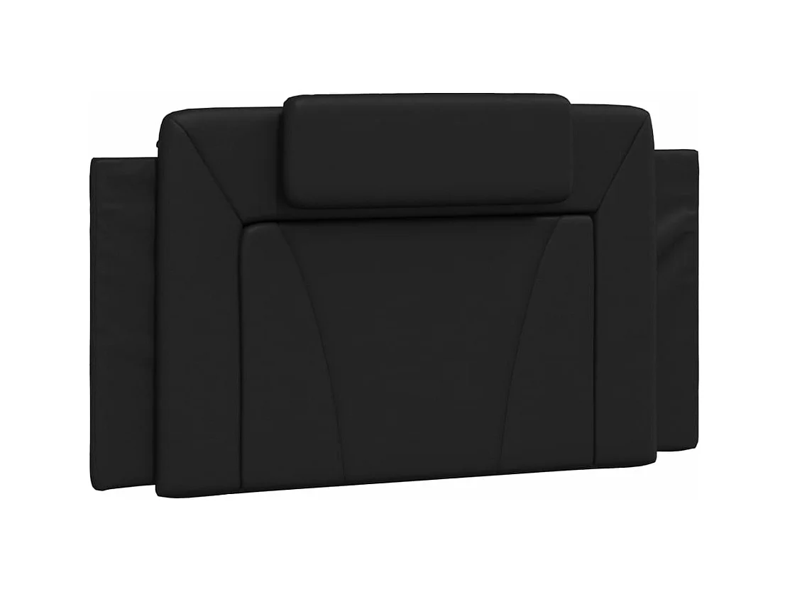 Lit avec matelas noir 100x200 cm similicuir