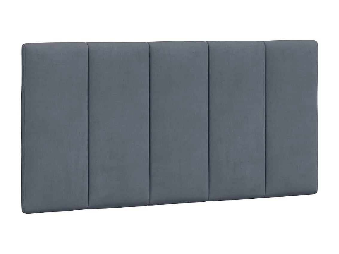 Lit avec matelas gris foncé 100x200 cm velours