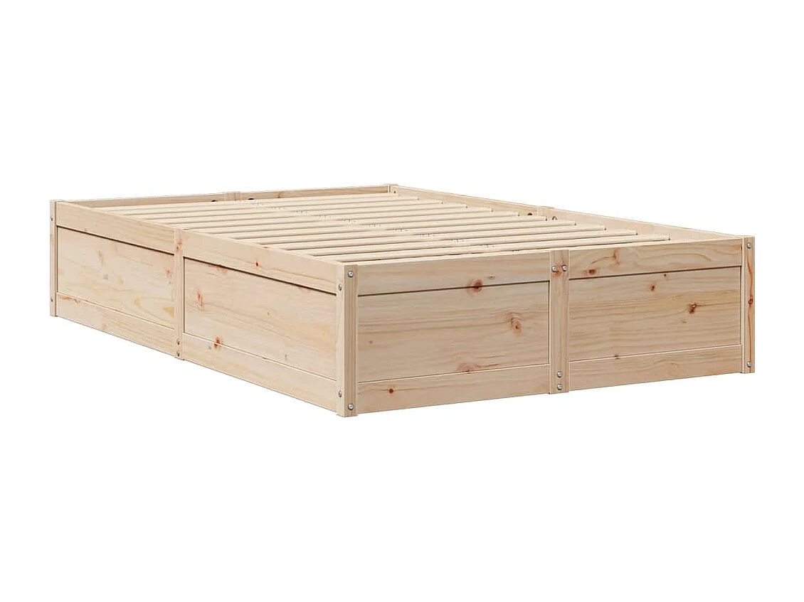 Lit avec matelas 120x190 cm bois massif de pin