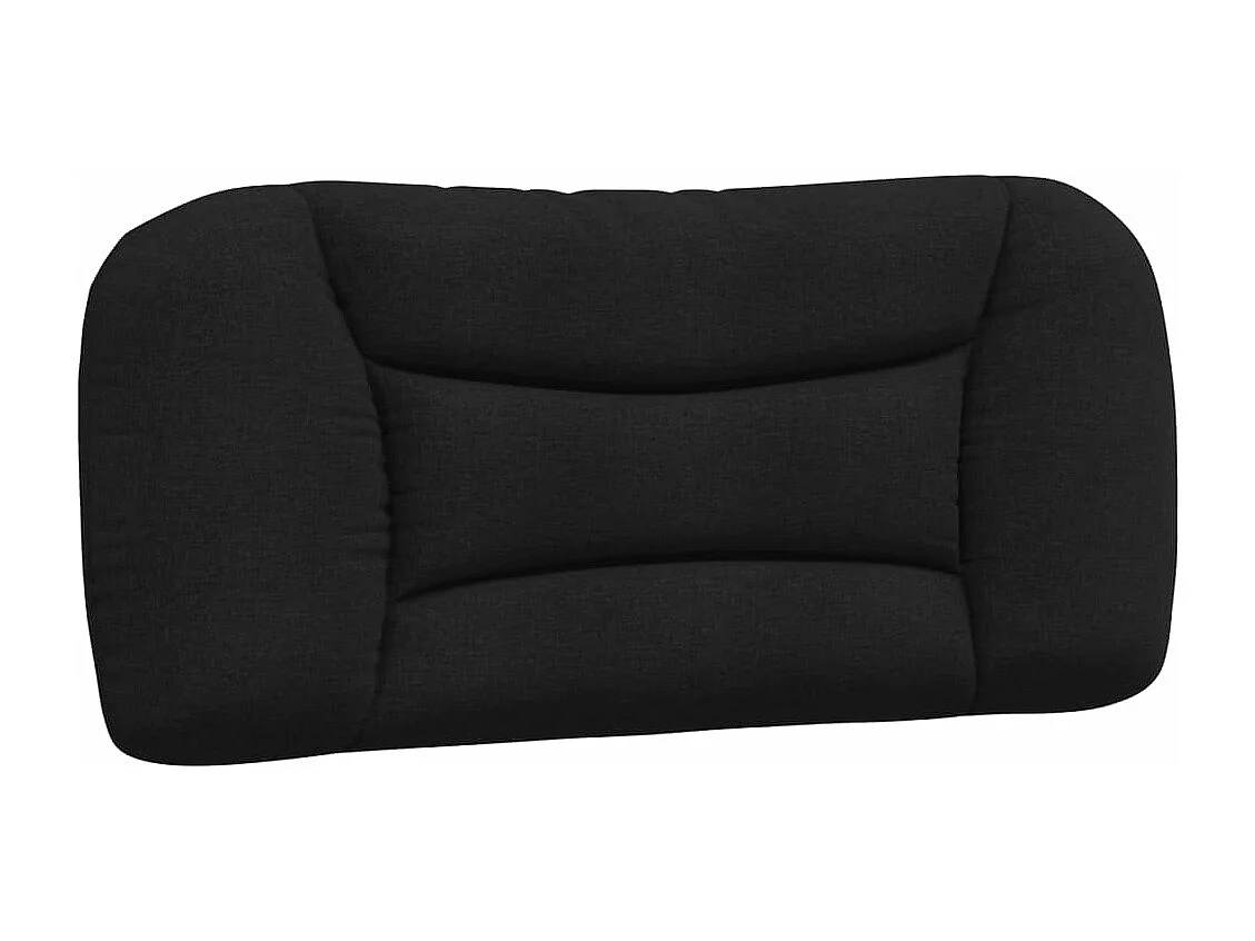 Lit avec matelas noir 90x200 cm tissu