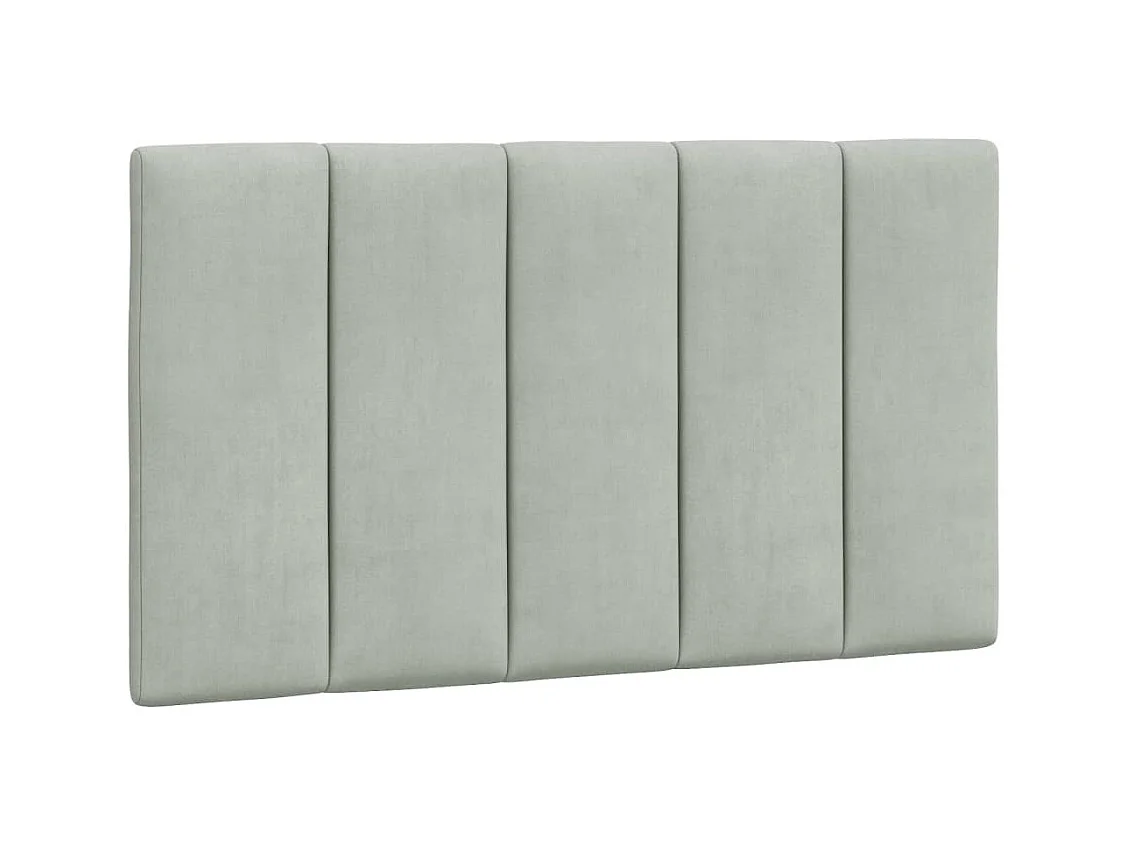 Lit avec matelas gris clair 90x200 cm velours