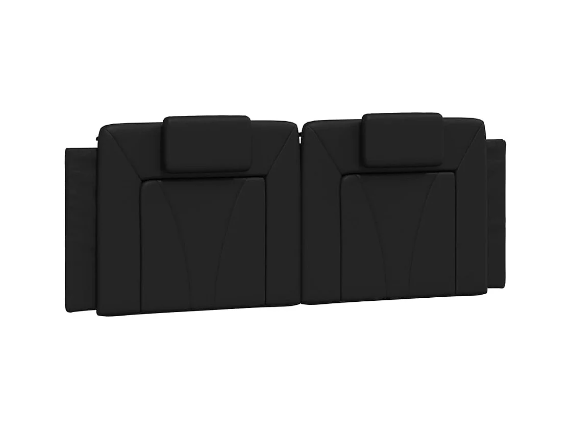 Cama con colchón cuero sintético negro 120x200 cm