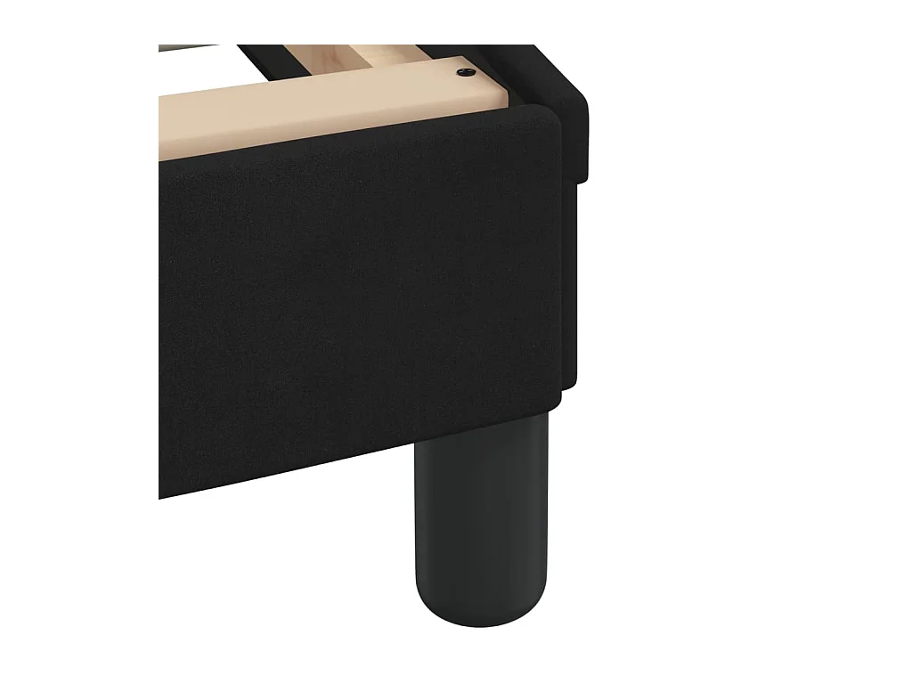 Letto con Materasso Nero 200x200 cm in Velluto