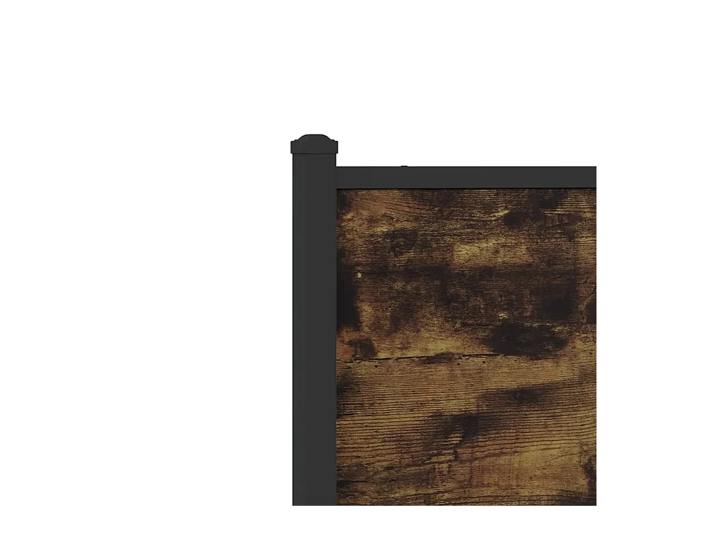 Cadre de lit en métal sans matelas chêne fumé 140x190 cm