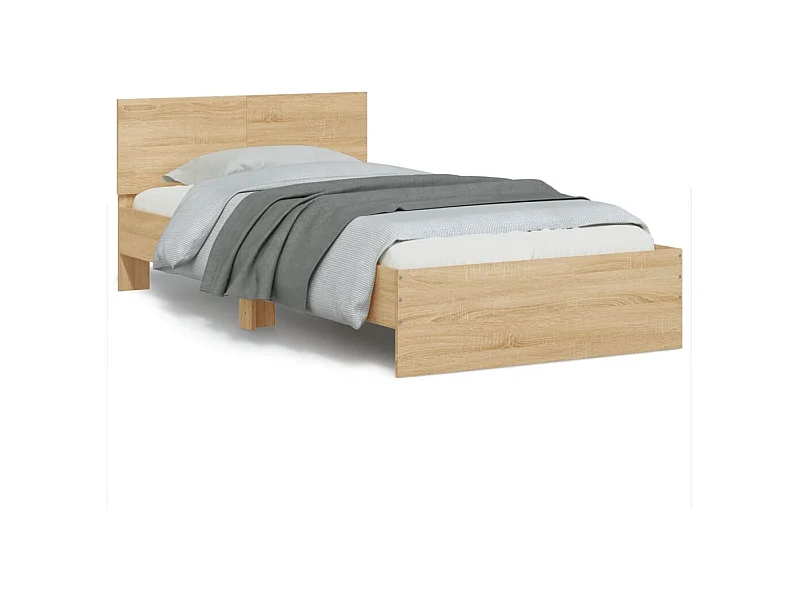 Cadre de lit sans matelas avec tête de lit 100x200 cm