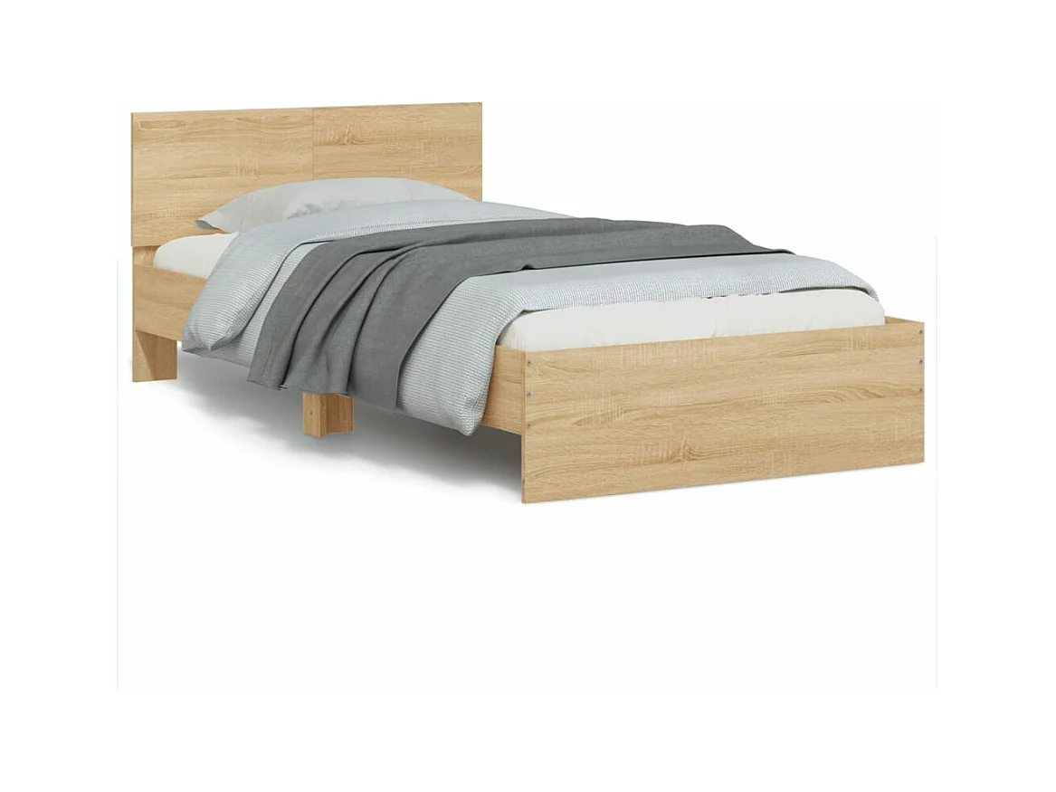 Cadre de lit sans matelas avec tête de lit 100x200 cm