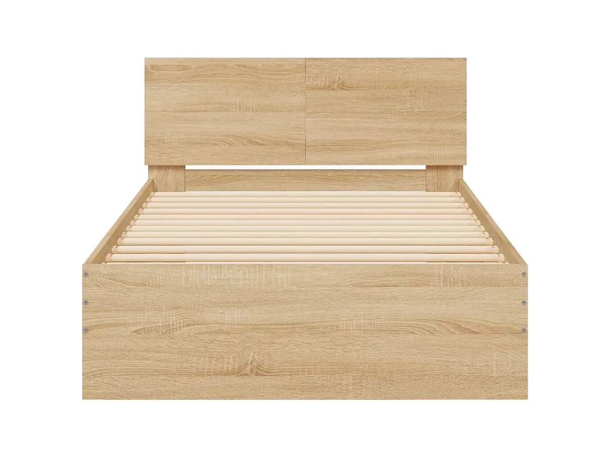 Cadre de lit sans matelas avec tête de lit 100x200 cm