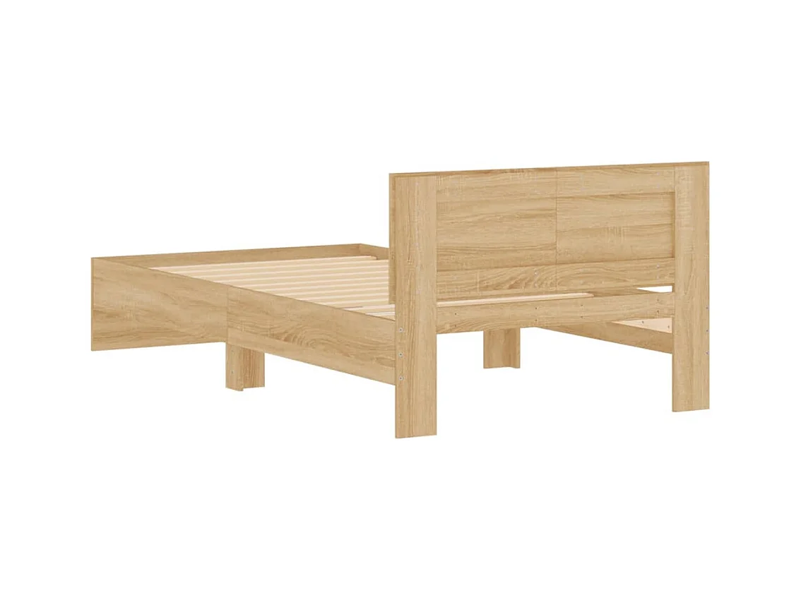 Cadre de lit sans matelas avec tête de lit 100x200 cm