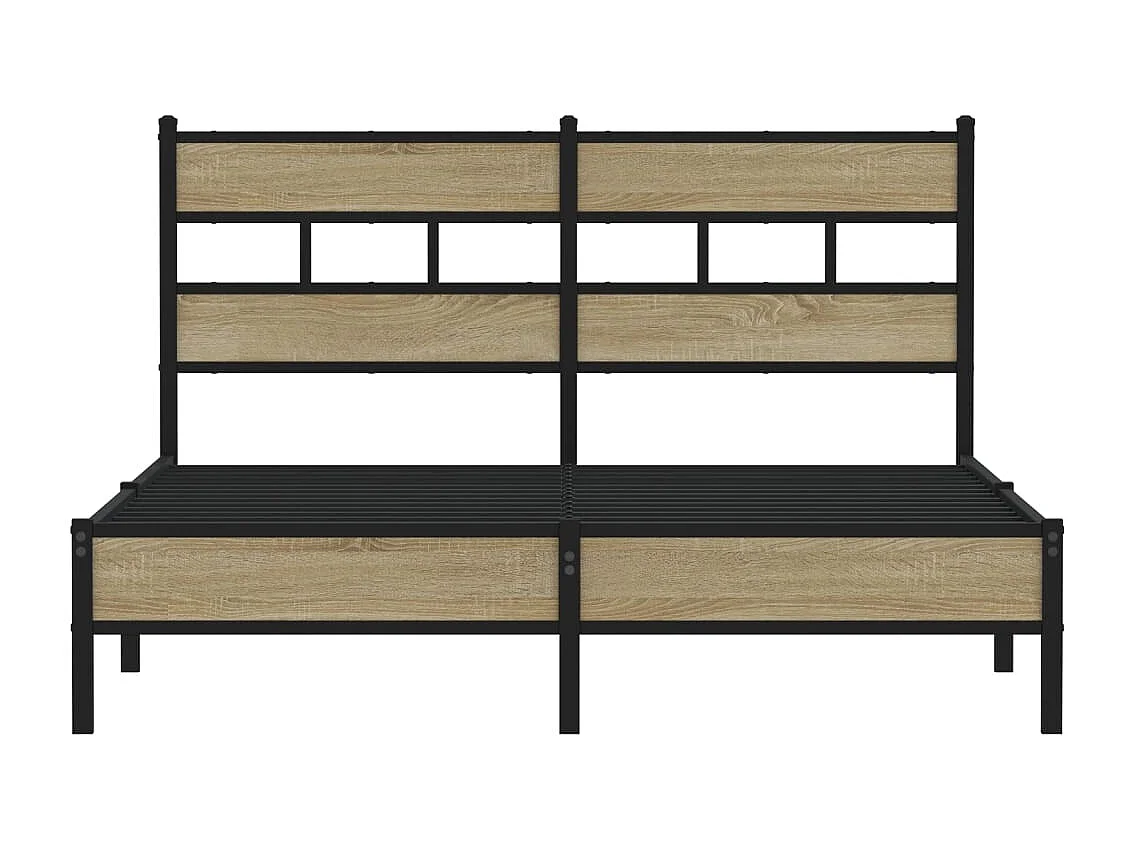 Cadre de lit sans matelas chêne sonoma 160x200 cm