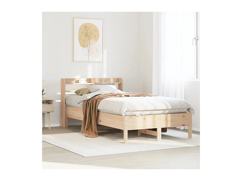 Cadre de lit sans matelas 120x200 cm bois de pin massif