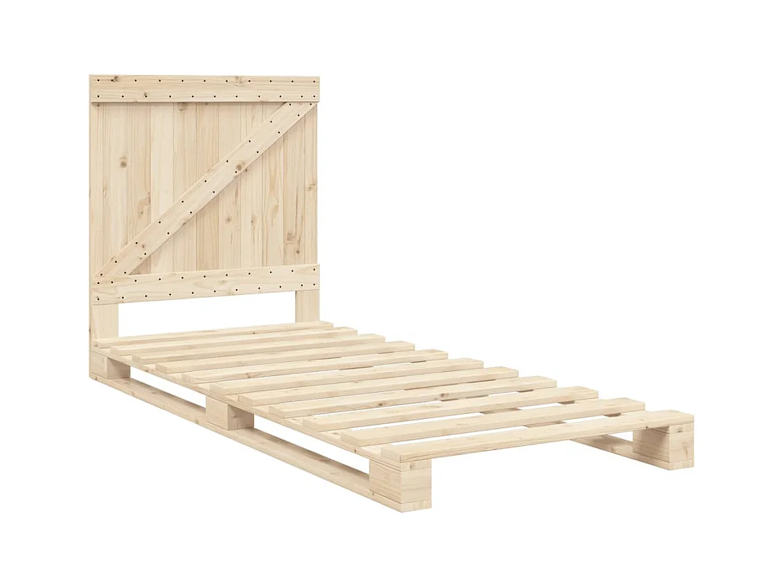 Cadre de lit sans matelas avec tête de lit 90x200 cm