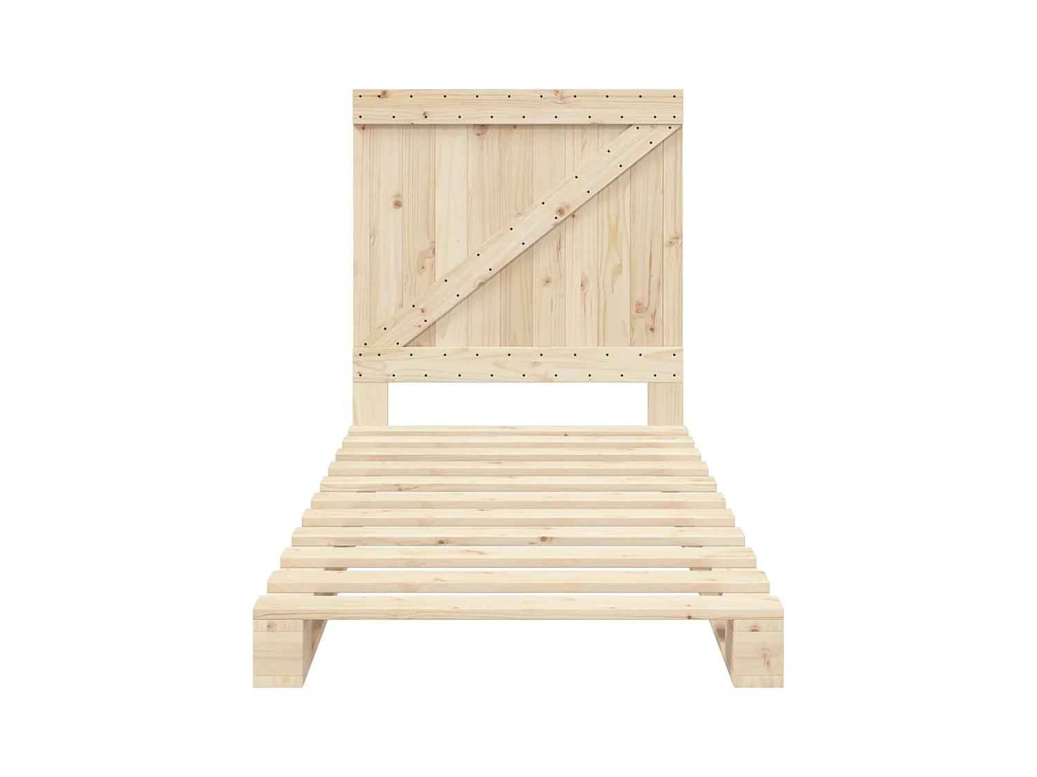 Cadre de lit sans matelas avec tête de lit 90x200 cm