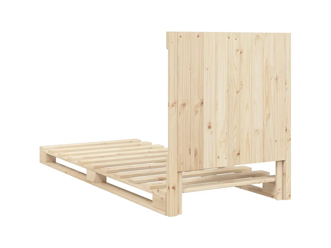 Cadre de lit sans matelas avec tête de lit 90x200 cm