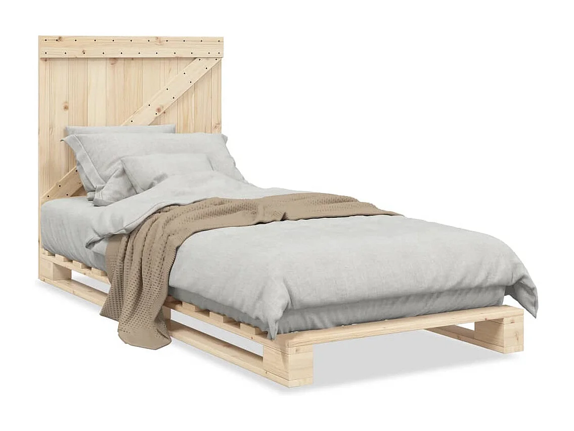 Cadre de lit sans matelas avec tête de lit 90x200 cm