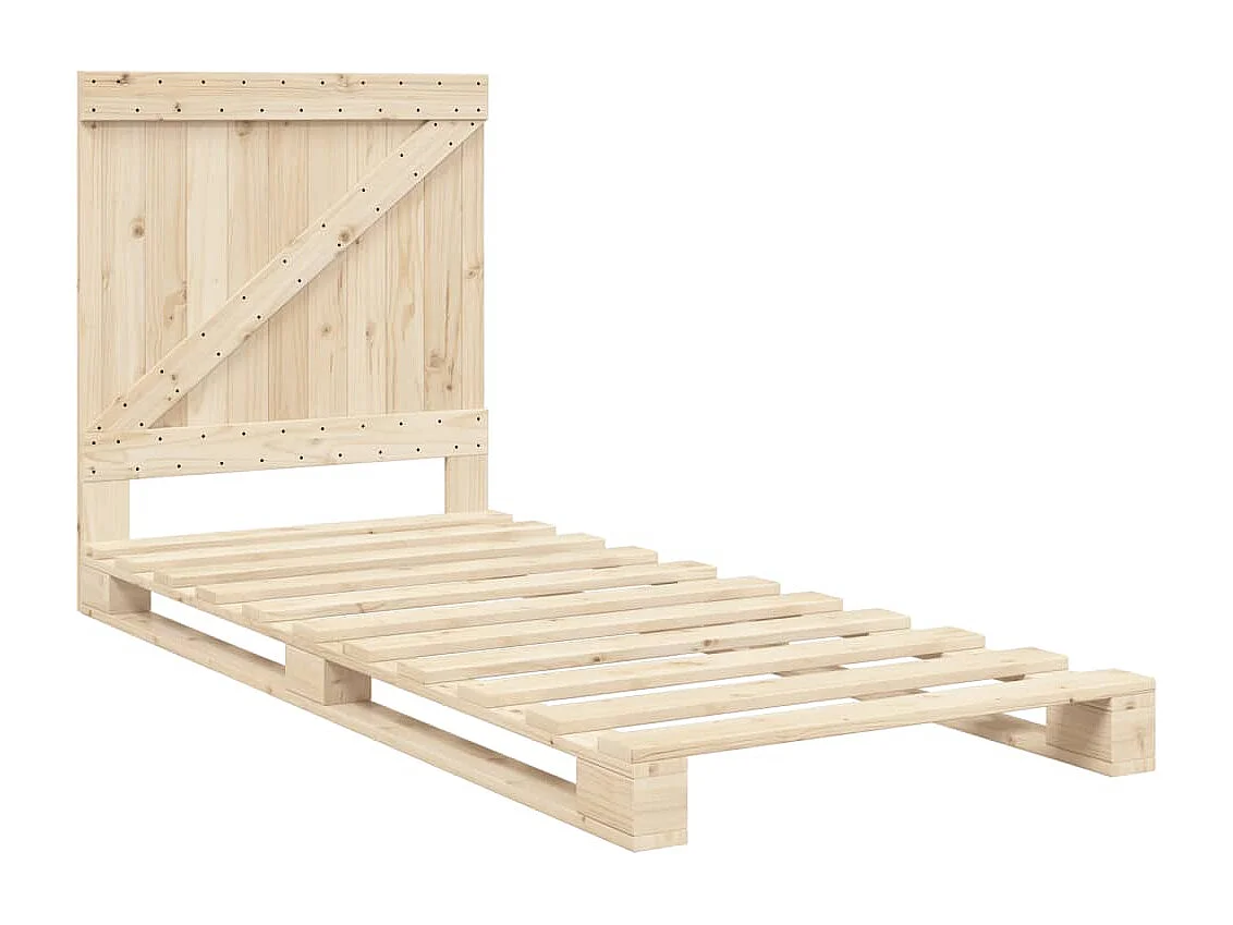 Cadre de lit sans matelas avec tête de lit 90x200 cm