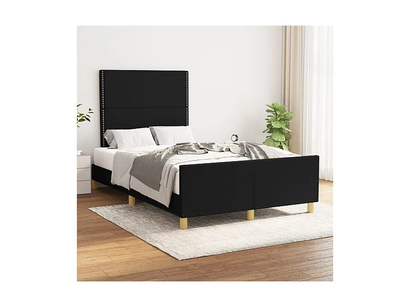 Bedframe zonder matras 120x200 cm stof zwart