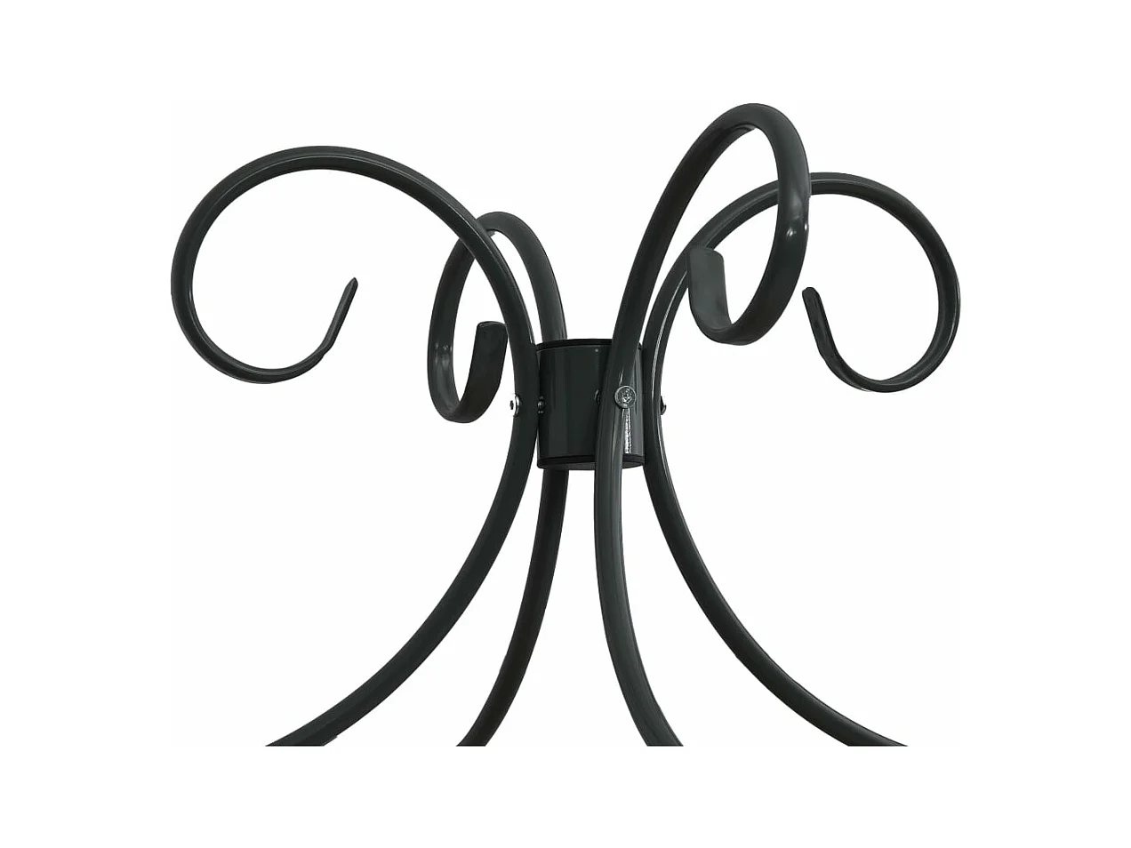 Letto a Baldacchino Nero in Metallo 140x200 cm