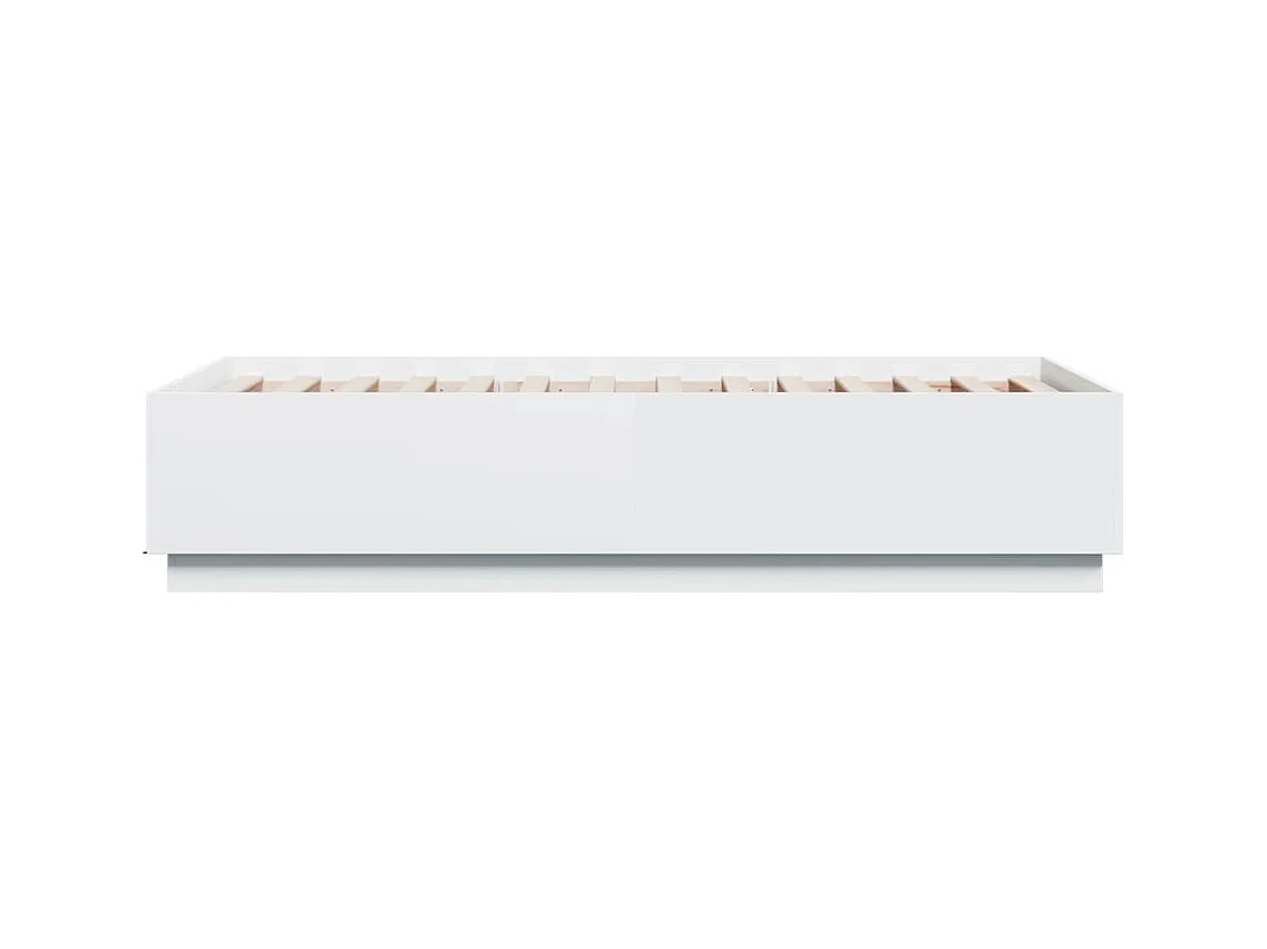 Cadre de lit sans matelas blanc 90x190 cm