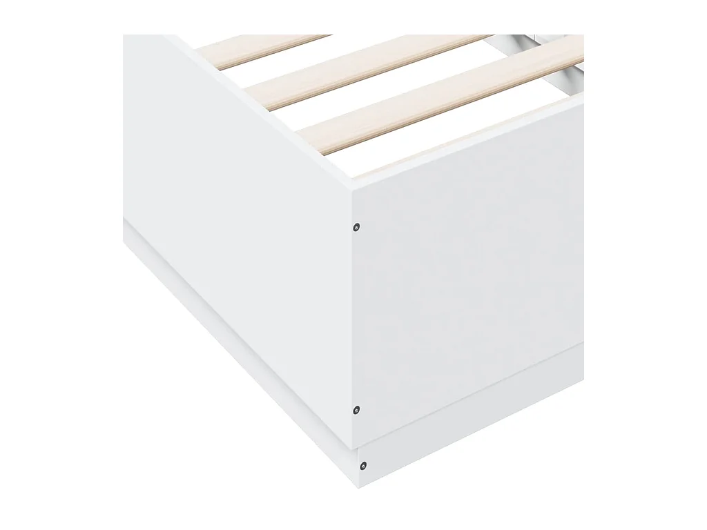 Cadre de lit sans matelas blanc 90x190 cm