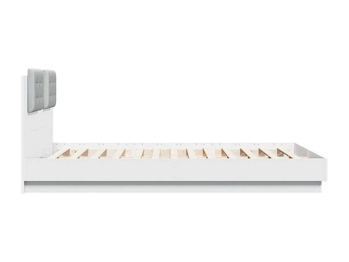 Giroletto con Testiera Bianco 120x200 cm in Legno Multistrato