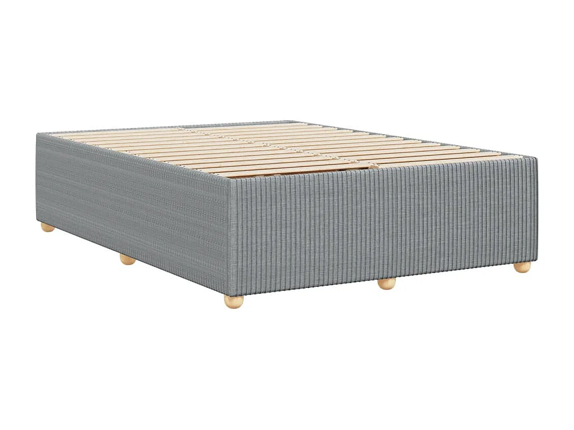 Cadre de lit sans matelas gris clair 140x200 cm tissu