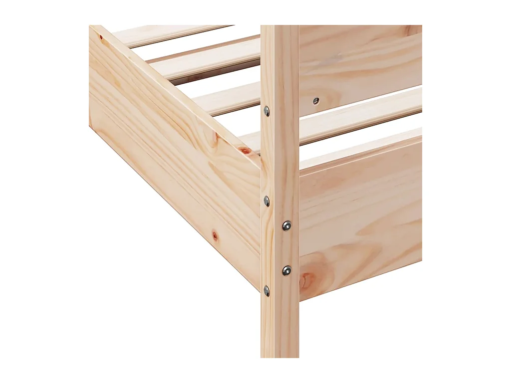 Cadre de lit sans matelas 90x200 cm bois de pin massif