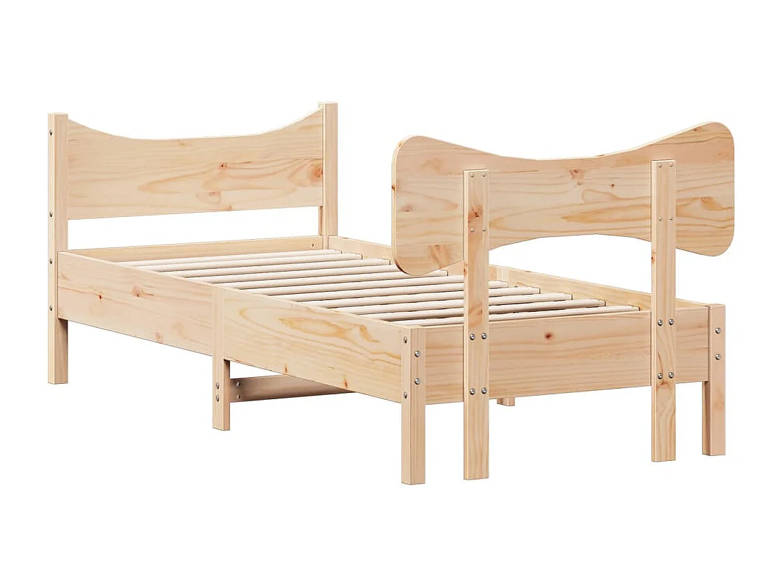 Cadre de lit sans matelas 90x200 cm bois de pin massif