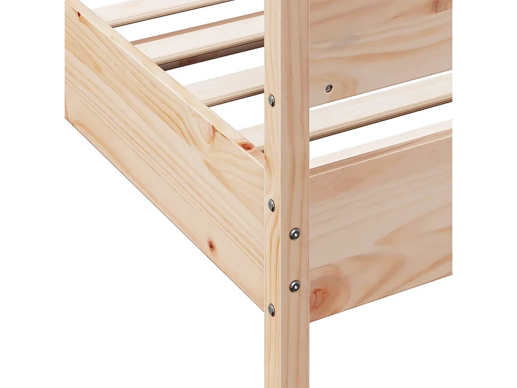 Cadre de lit sans matelas 90x200 cm bois de pin massif