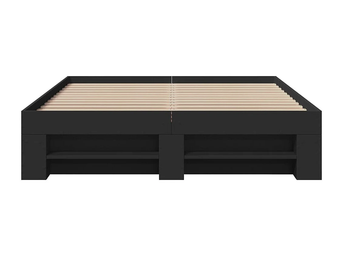 Cadre de lit sans matelas noir 120x200 cm