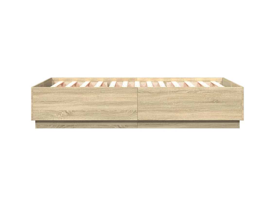 Bedframe bewerkt hout sonoma eikenkleurig 140x200 cm