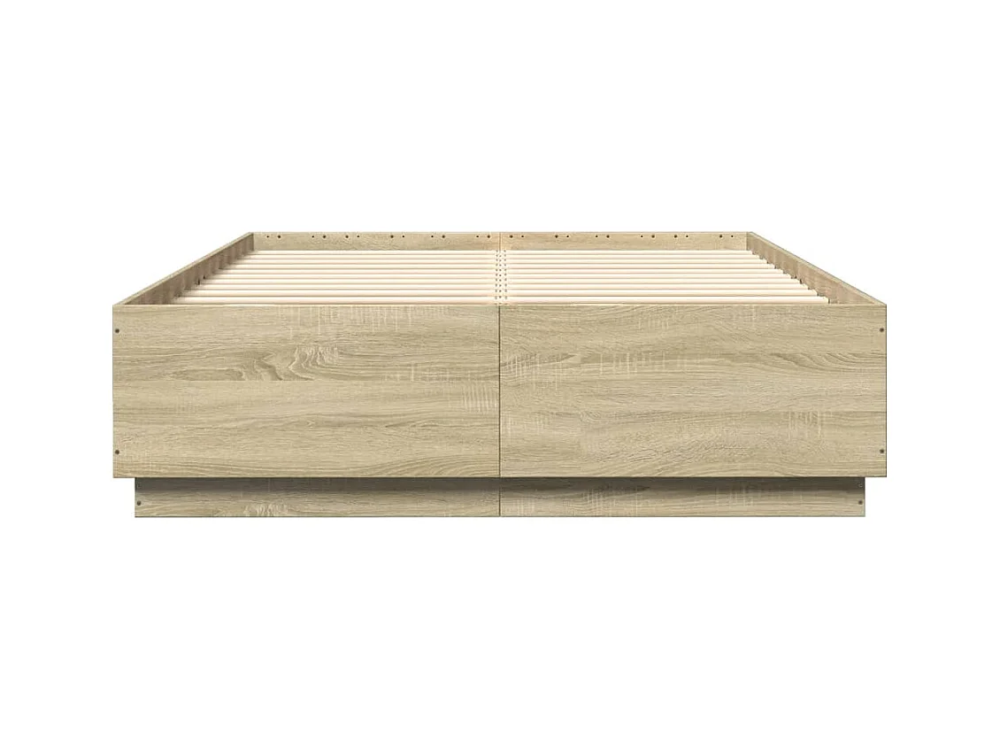 Bedframe bewerkt hout sonoma eikenkleurig 140x200 cm