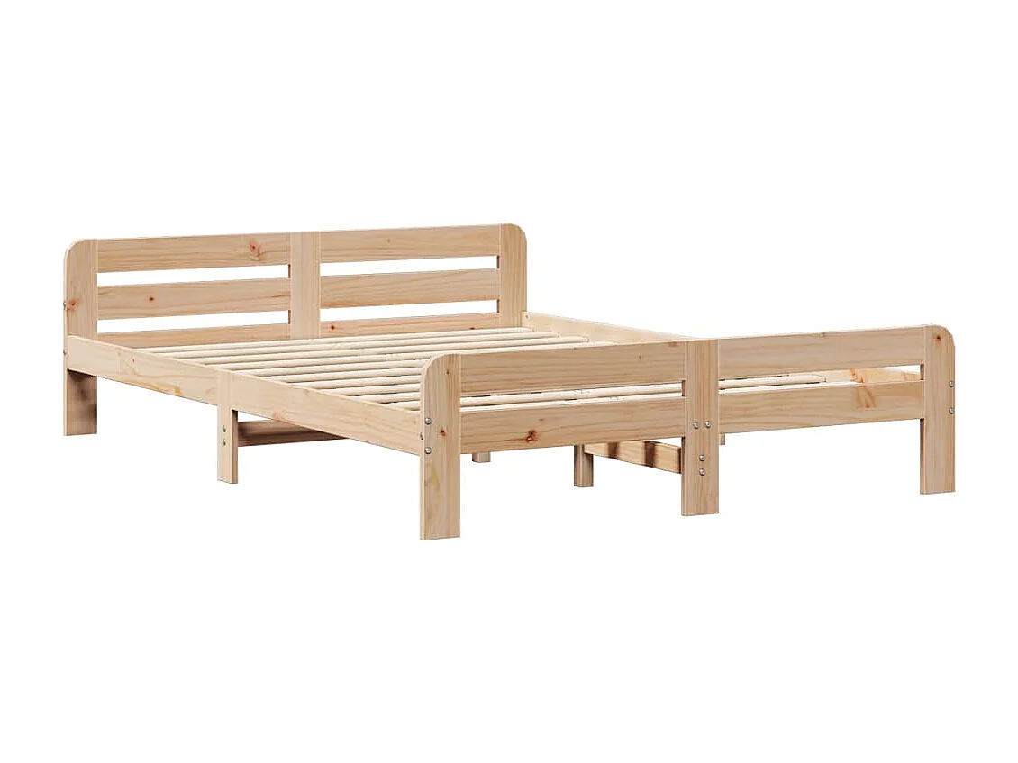 Cadre de lit sans matelas 140x200 cm bois massif de pin