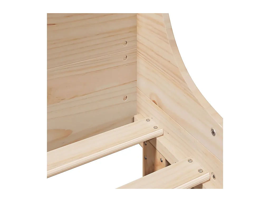 Cadre de lit sans matelas 120x200 cm bois de pin massif