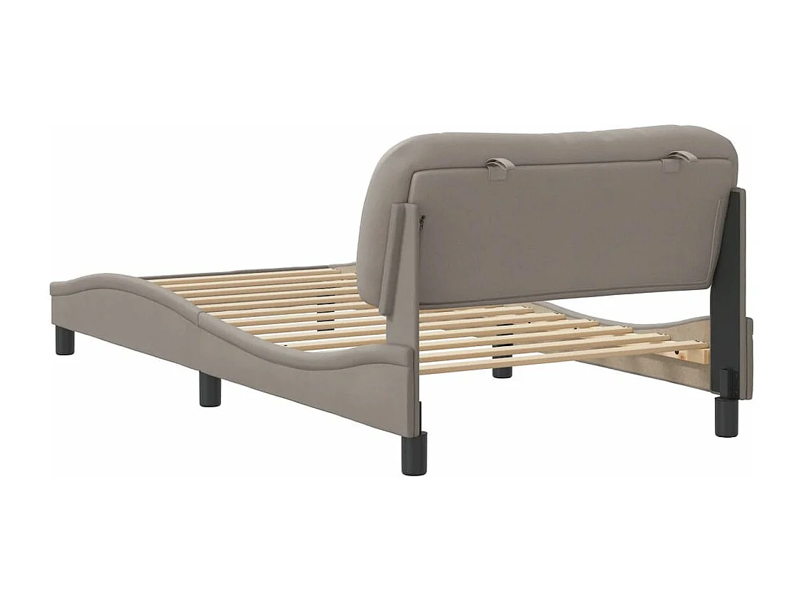 Cadre de lit sans matelas taupe 100x200 cm tissu