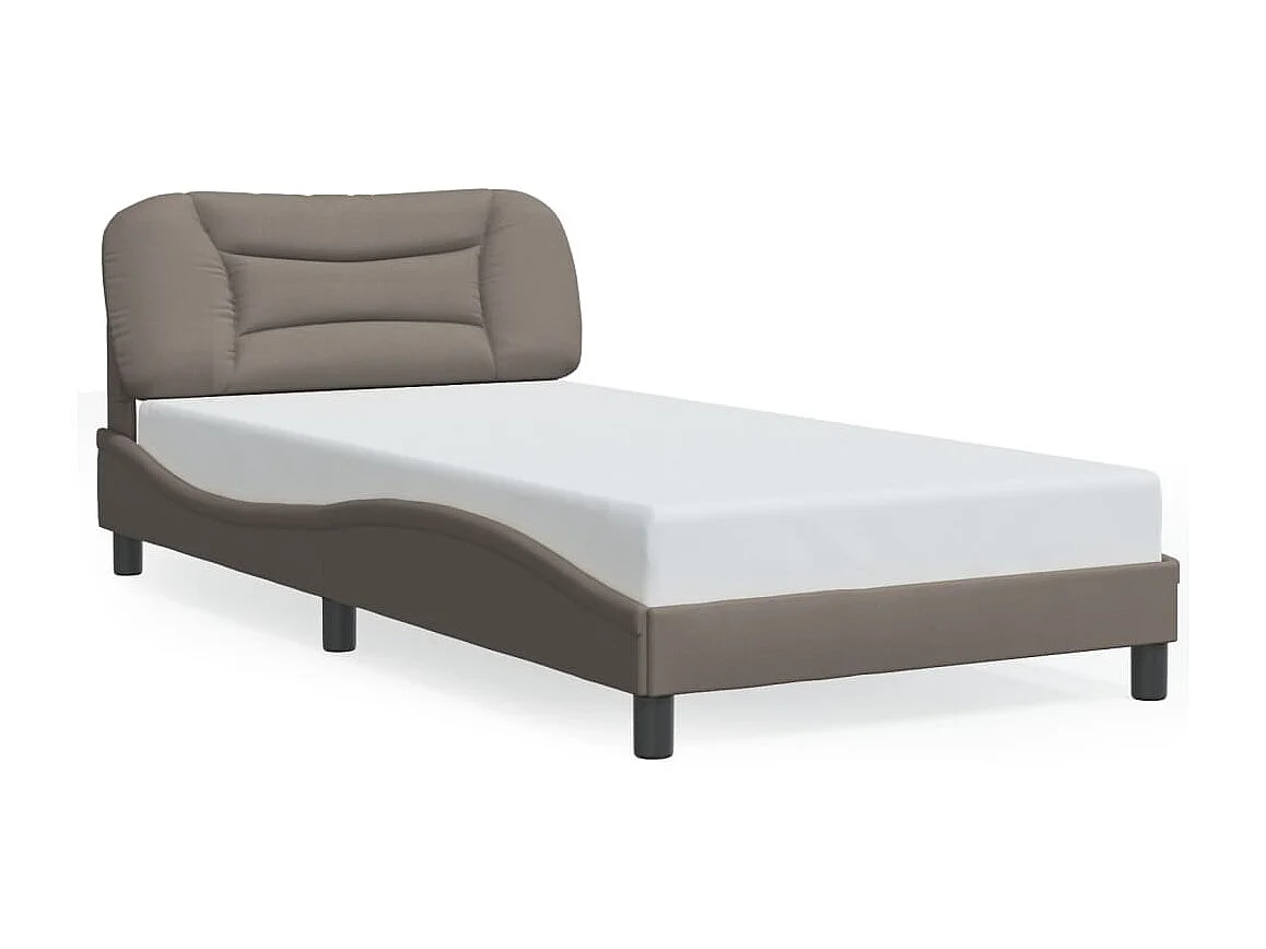 Bedframe zonder matras 100x200 cm stof taupe