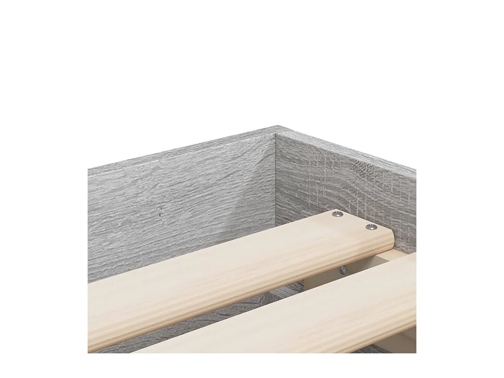 Giroletto Cassetti Grigio Sonoma 100x200 cm Legno Multistrato