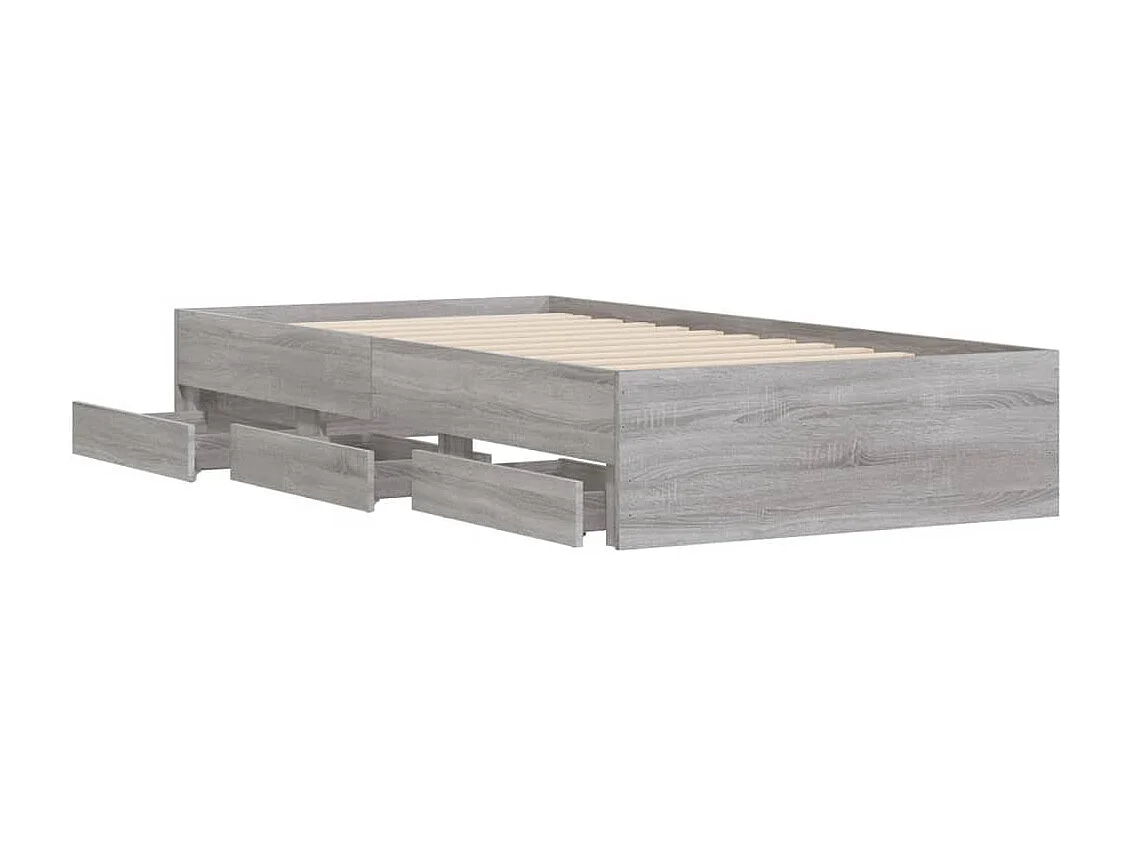 Giroletto Cassetti Grigio Sonoma 100x200 cm Legno Multistrato